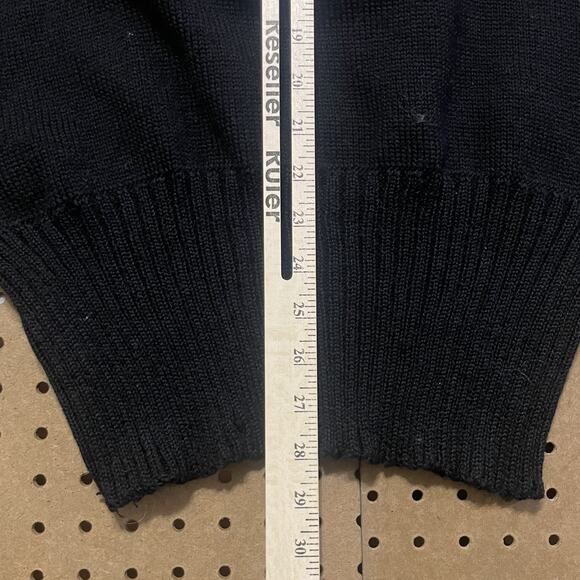 VTG Rutgers Sweater Mens Large Black Letterman Stylized Sportswear Player USA - Picture 10 of 11